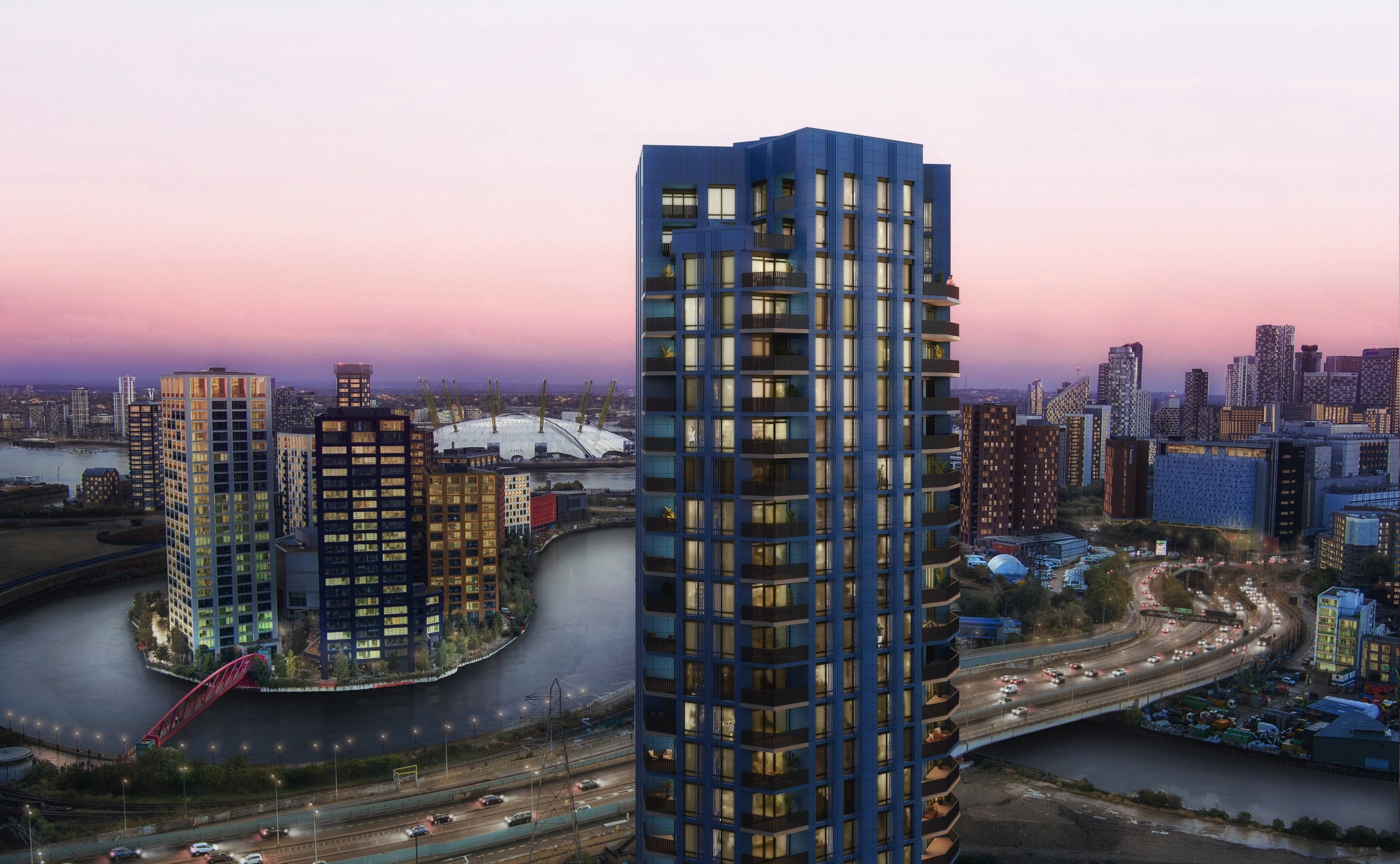 Exterior and aerial property rendering